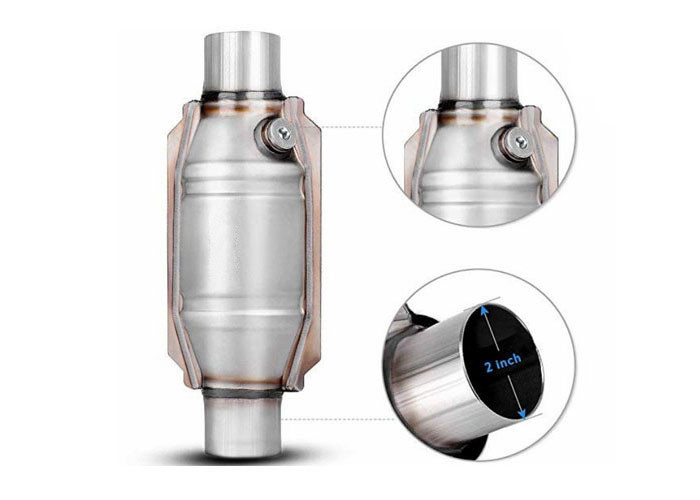 2.13" Inlet Outlet 3 Way Universal Catalytic Converter OBD I OBD-II